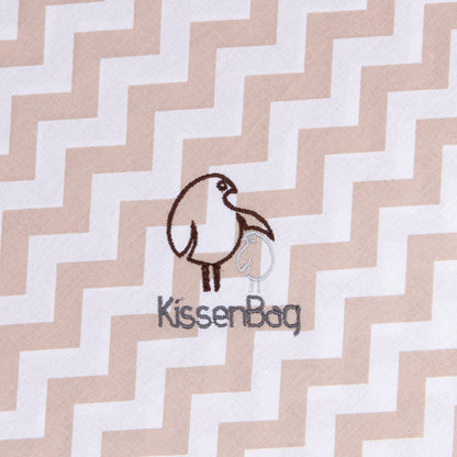 KISSENBAG Cojin de Lactancia Cojín multifuncional zigzag Beige - Kissenbag KISSENZIGZAGBEIGE