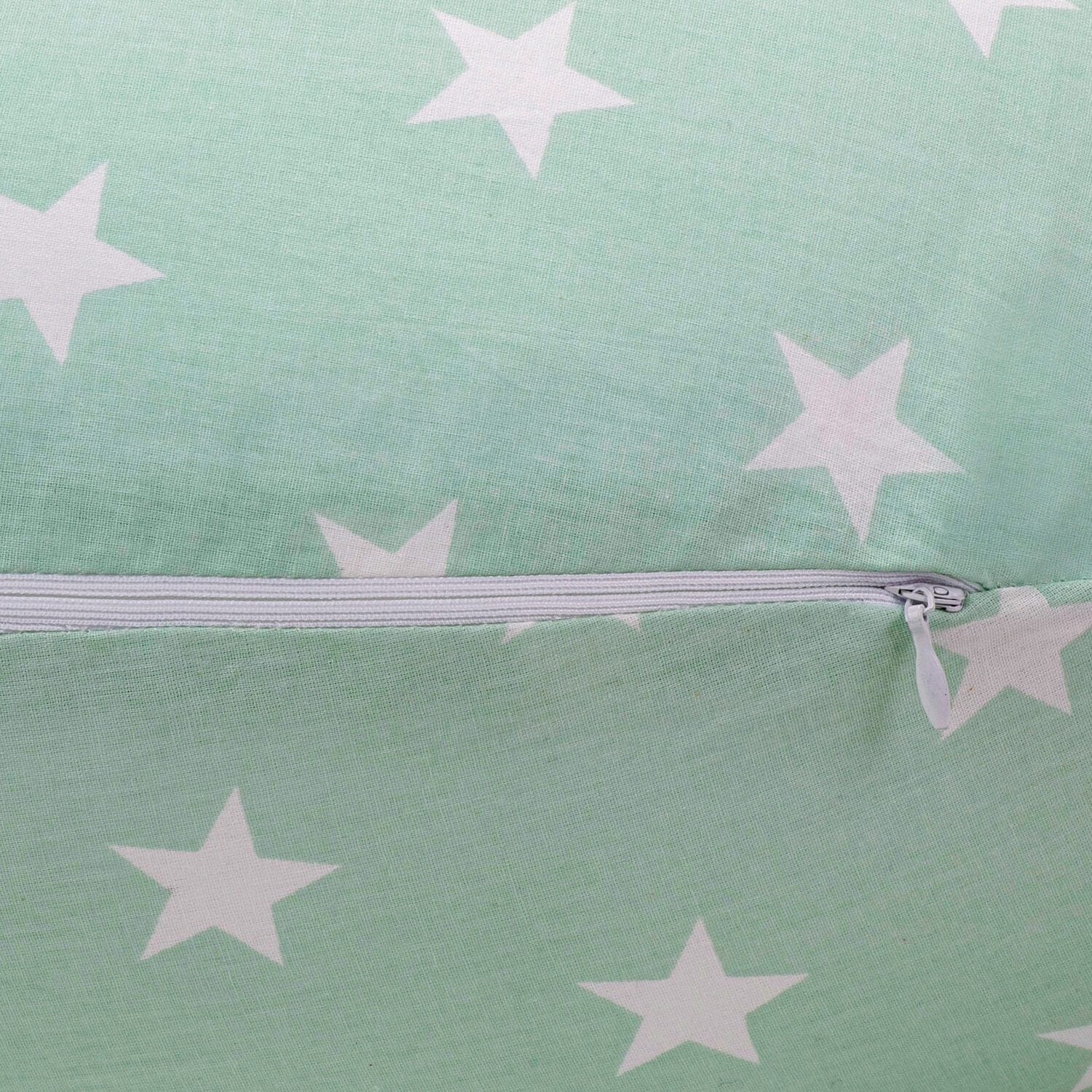 KISSENBAG Lactancia Cojín multifuncional Verde agua Estrellas Blancas KISSENVERDESTRELLABLANCA