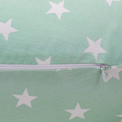 KISSENBAG Lactancia Cojín multifuncional Verde agua Estrellas Blancas KISSENVERDESTRELLABLANCA