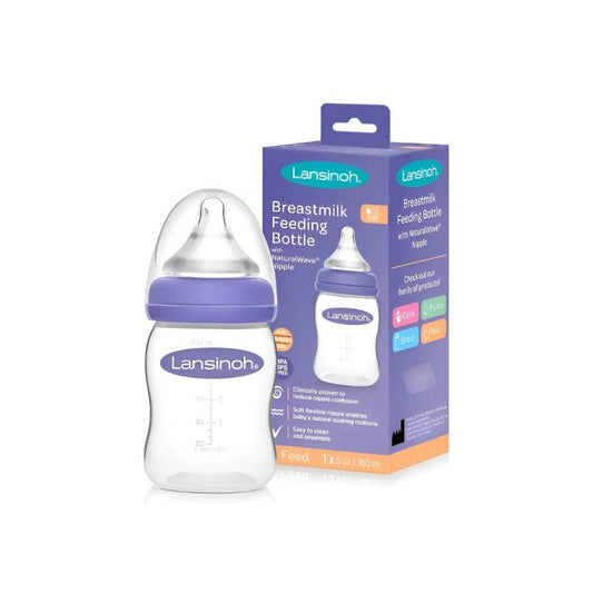 Lansinoh Mamadera Mamadera Natural wave  Flujo lento 160 ml Lila - Lansinoh 71053