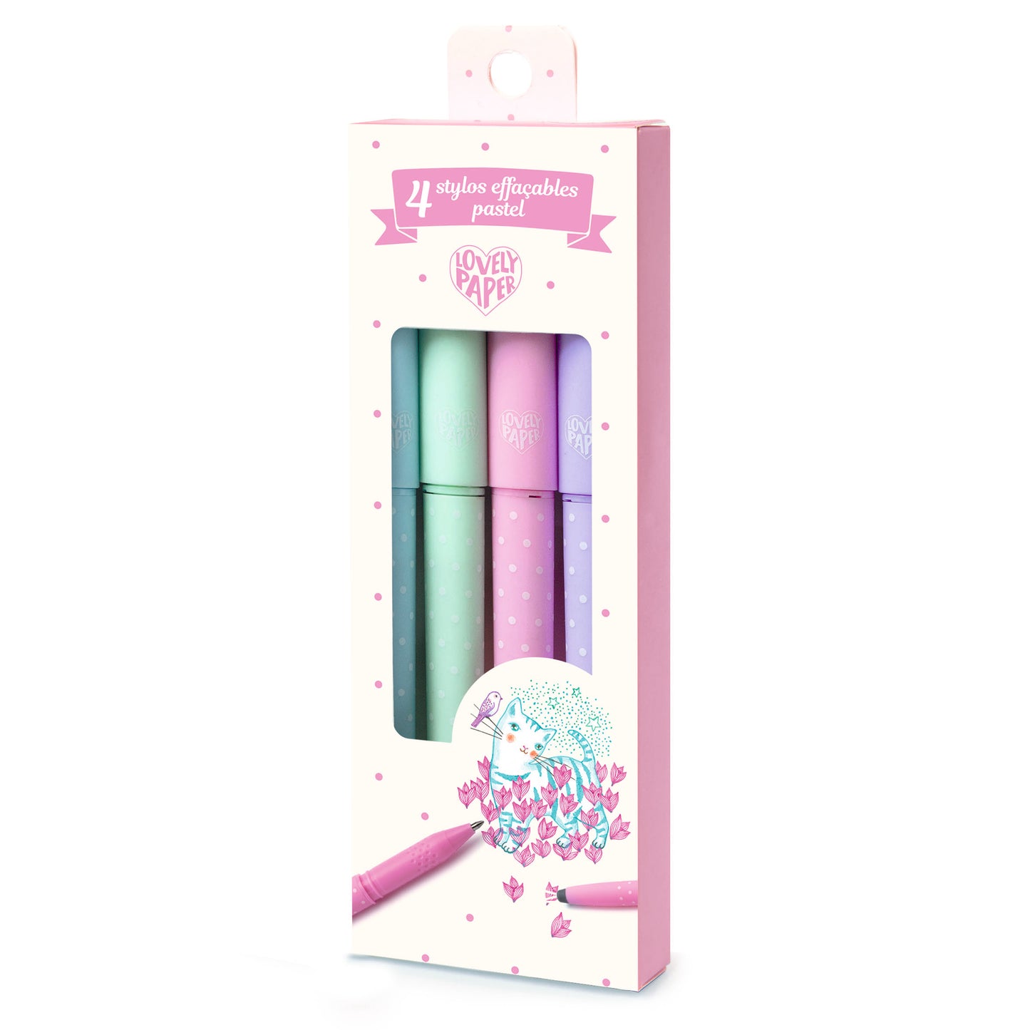 Lovely Paper Arte / Manualidades Set de 4 Lápices Erasables Colores Paste - Djeco DD03794