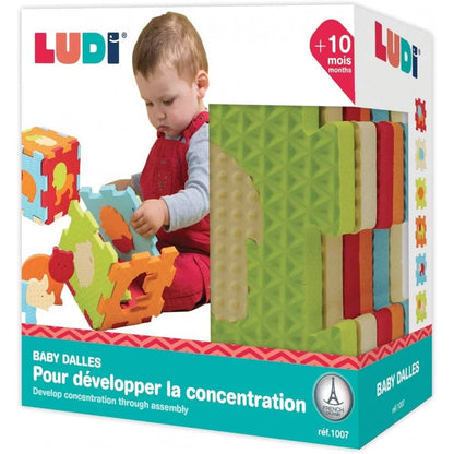 LUDI Decoración Alfombra de juego animales 6 piezas