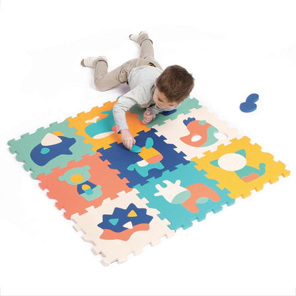 LUDI Decoración Alfombra de Juego Animales Texturizada 9 Piezas