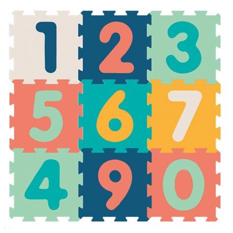 LUDI Decoración Alfombra de Juego Números Texturizada