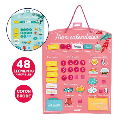 Ludi Destreza y Habilidades Calendario educativo de tela de Coral - Ludi LU50004