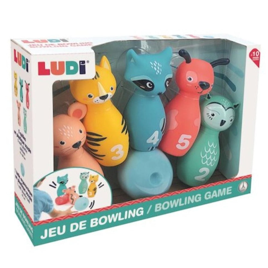 LUDI Destreza y Habilidades Juego de bolos animales LU30136