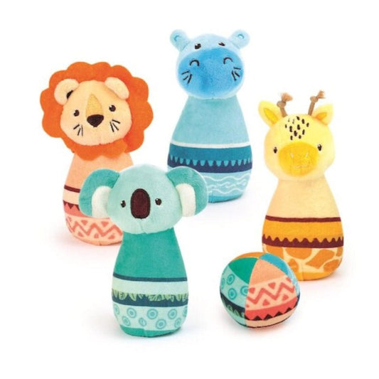 LUDI Destreza y Habilidades Juego de bowling animales de tela LU30103