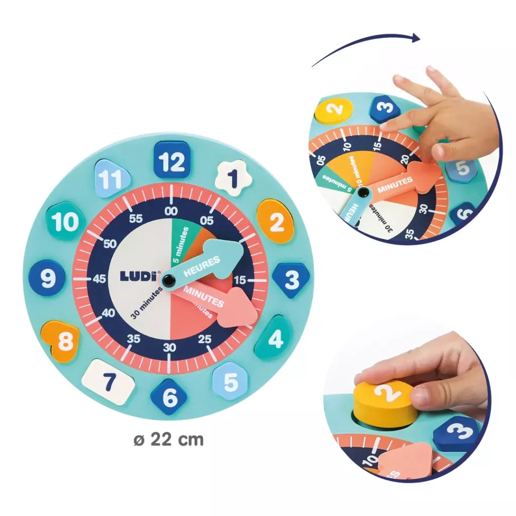 Ludi Destreza y Habilidades Reloj educativo Aprende a decir la hora - Ludi LU50100