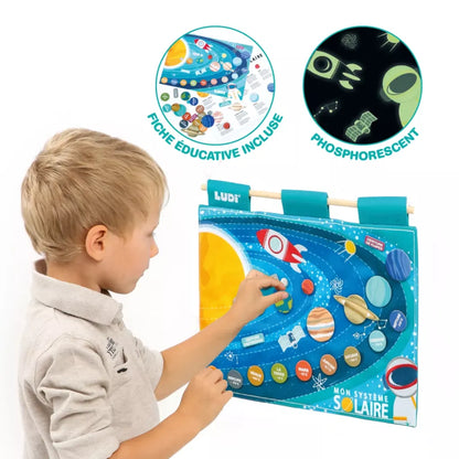 Ludi Juegos de Ciencia Panel educativo de pared para sistema solar - Ludi LU50002