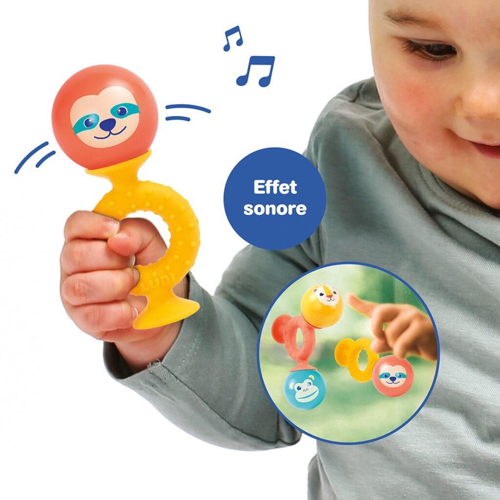 Ludi Juguetes de actividades para bebés Juego de succión Smack Pop - Ludi LU30138