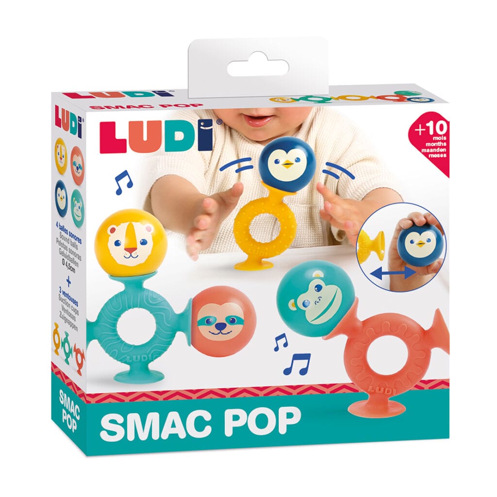 Ludi Juguetes de actividades para bebés Juego de succión Smack Pop - Ludi LU30138