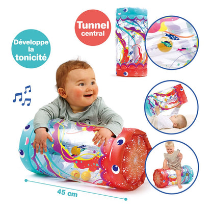 Ludi Juguetes de actividades para bebés Rodillo inflable para bebé Medusa - Ludi LU30151