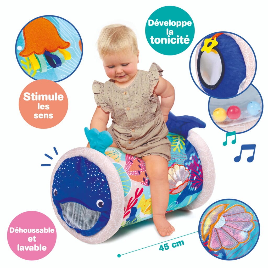Ludi Juguetes de actividades para bebés Rodillo para bebé Ballena - Ludi LU30149