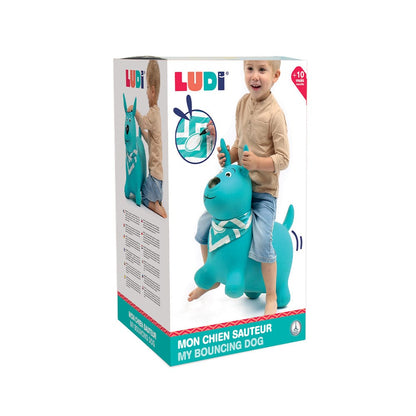 LUDI Pelota Saltarina de perro azul - Ludi LU90042