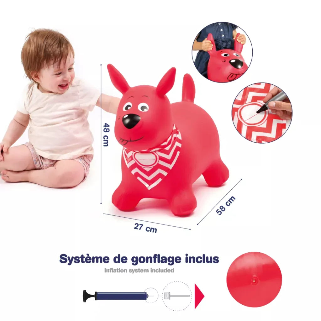 Ludi Pelota Saltarina de perro rojo - Ludi LU90043