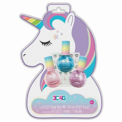 MAKE IT REAL Juegos de roles Pack de 3 Esmaltes con Holograma de Unicornio MIR10015
