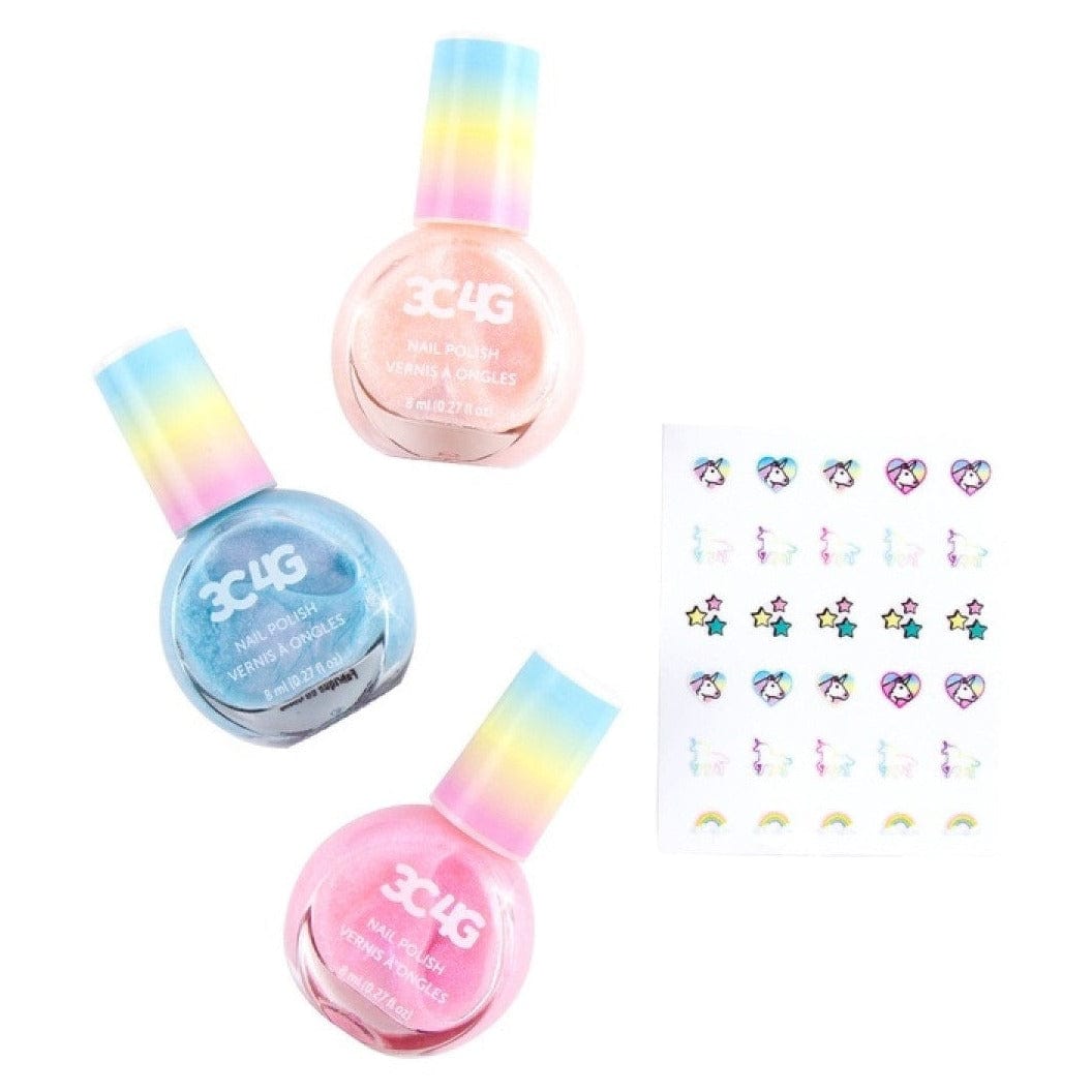 MAKE IT REAL Juegos de roles Pack de 3 Esmaltes con Holograma de Unicornio MIR10015
