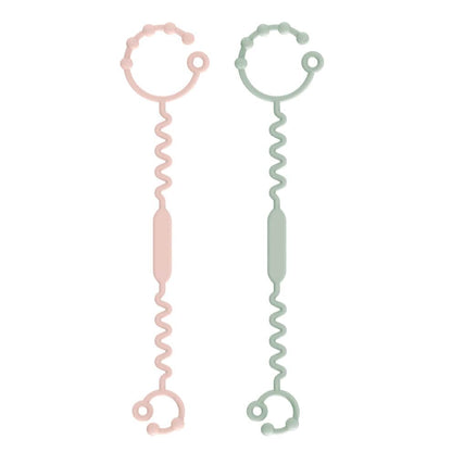 Mamas Mateas Accesorios para coches Correa de Silicona para Juguetes x2 Rosa y Sage - Mamas Mateas CORREASOLICONA-ROSADO/GRIS