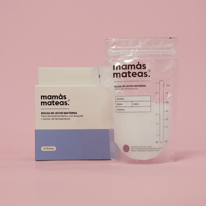 Mamas Mateas Lactancia Materna Bolsas para Almacenar Leche Materna con Boquilla y Sensor de Temperatura - 25 unidades - Mamas Mateas 74645640564725