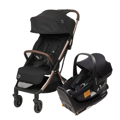 Maxi Cosi Coches Travel System Coche Travel System Eva 3 + Cabriofix I-Size Negro Champagne  - Maxi Cosi 0152106BCHC