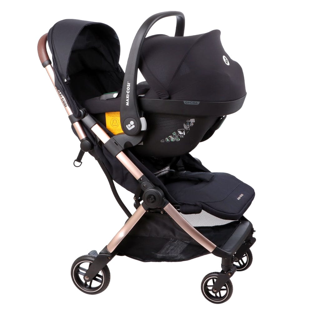 Maxi Cosi Coches Travel System Coche Travel System Eva 3 + Cabriofix I-Size Negro Champagne  - Maxi Cosi 0152106BCHC