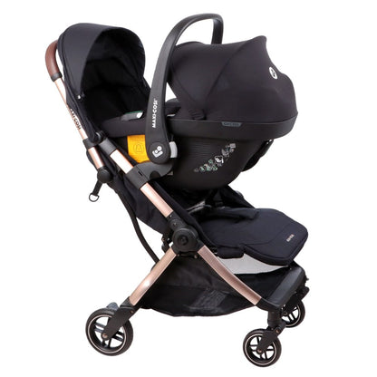 Maxi Cosi Coches Travel System Coche Travel System Eva 3 + Cabriofix I-Size Negro Champagne  - Maxi Cosi 0152106BCHC