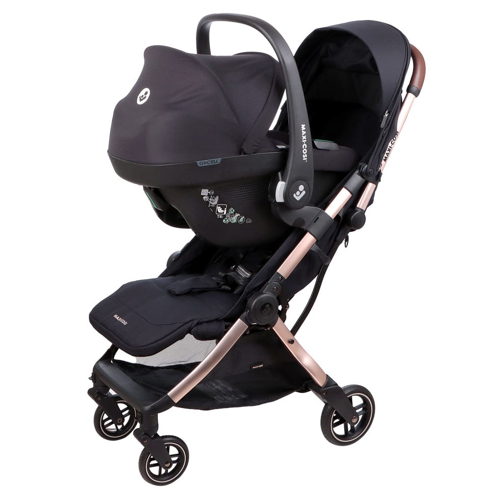 Maxi Cosi Coches Travel System Coche Travel System Eva 3 + Cabriofix I-Size Negro Champagne  - Maxi Cosi 0152106BCHC