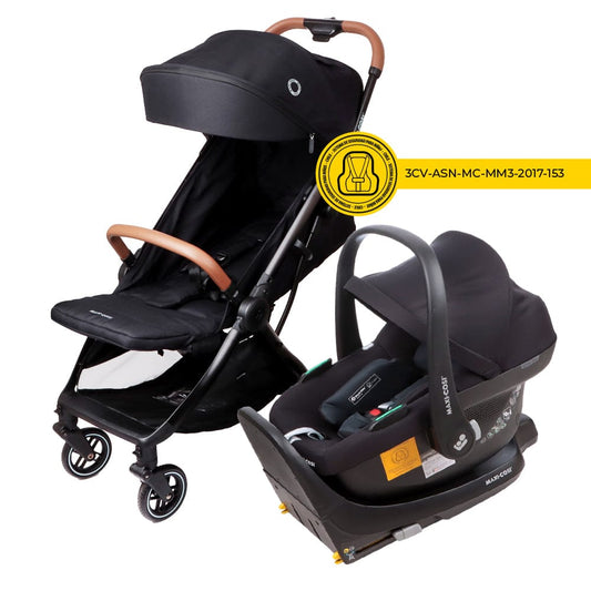 Maxi Cosi Coches Travel System Coche Travel System Eva 3 + Cabriofix I-Size Negro  - Maxi Cosi 015210516BC