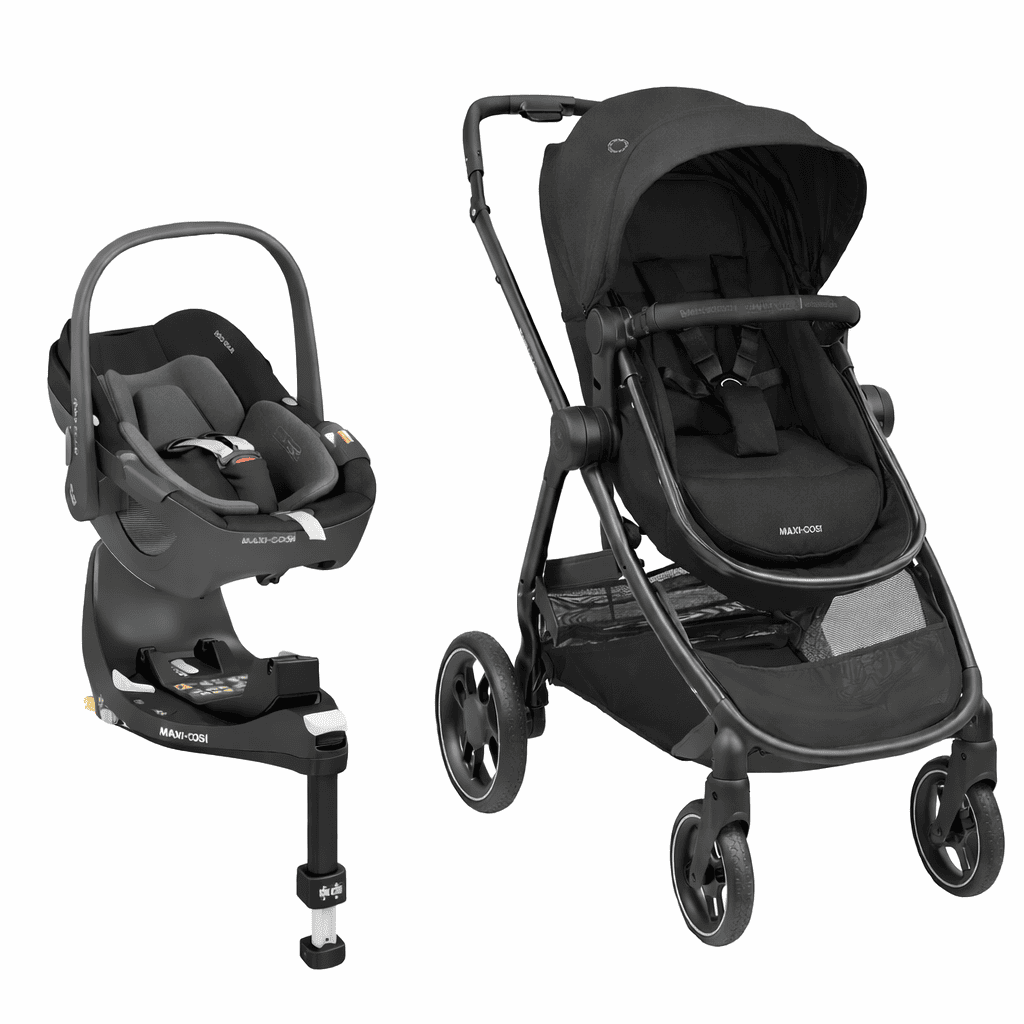 Maxi Cosi Coches Travel System Coche Travel System Zelia 3 + Pebble 360 + Family Fix Black - Maxi Cosi 0152100PROB