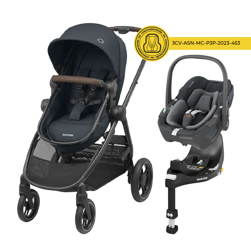 Maxi Cosi Coches Travel System Coche Travel System Zelia 3 + Pebble 360 + Family Fix GREY- Maxi Cosi 0152100PROG