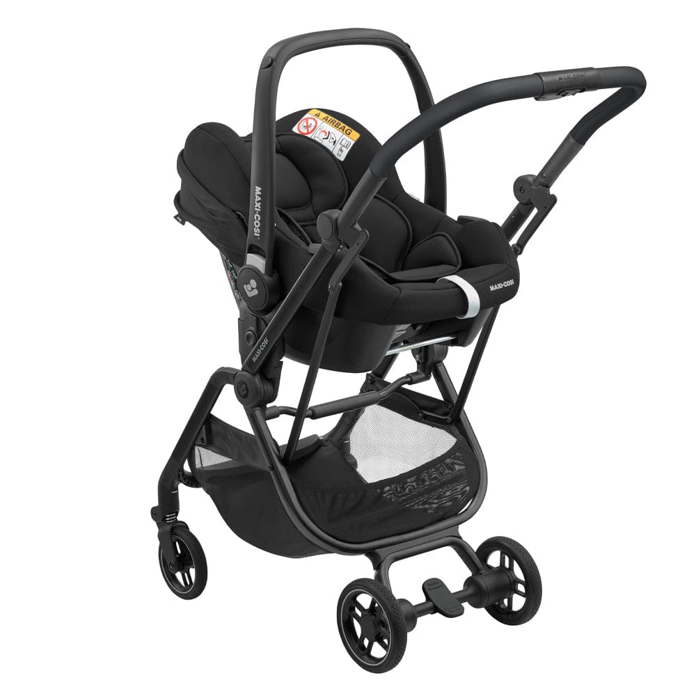 Maxi Cosi Coches Travel System Travel System Coche Leona 2 y Silla nido Cabriofix Essential Black - Maxi Cosi 015210CABEB