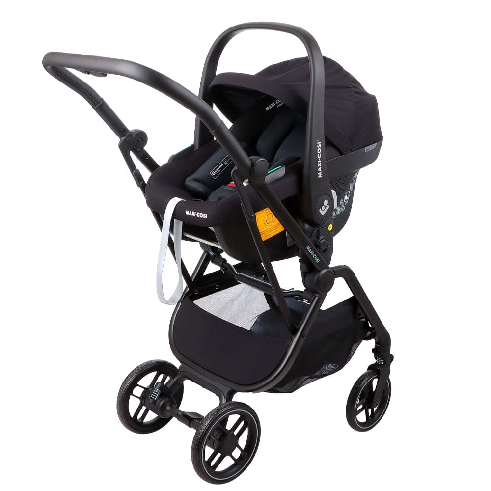 Maxi Cosi Coches Travel System Travel System Coche Leona 2 y Silla nido Cabriofix Essential Black - Maxi Cosi 015210CABEB