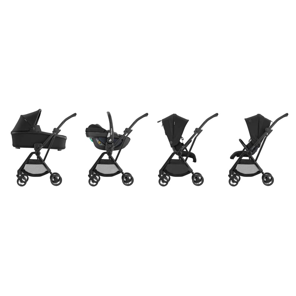 Maxi Cosi Coches Travel System Travel System Coche Leona 2 y Silla nido Cabriofix Essential Black - Maxi Cosi 015210CABEB