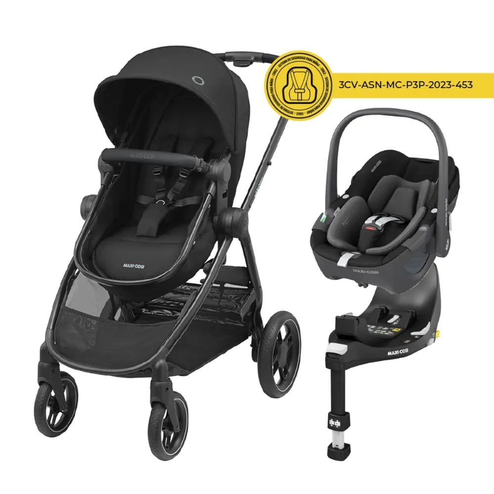 Maxi Cosi Coches Travel System Travel System Coche Zelia 3 y Silla nido Pebble 360 Black - Maxi Cosi 0152100PROB