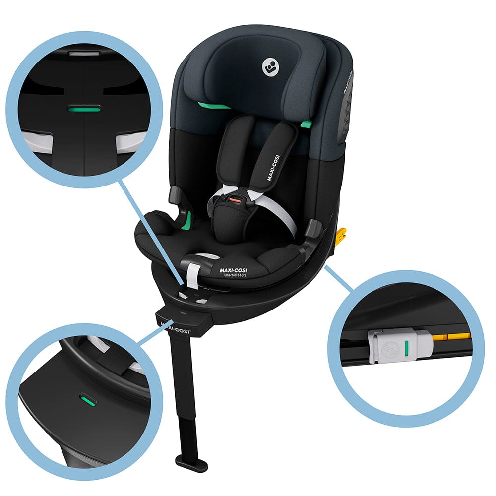 Maxi Cosi Silla de auto convertible Silla de auto convertible Emerald 360° S Black - Maxi Cosi 015250127TB