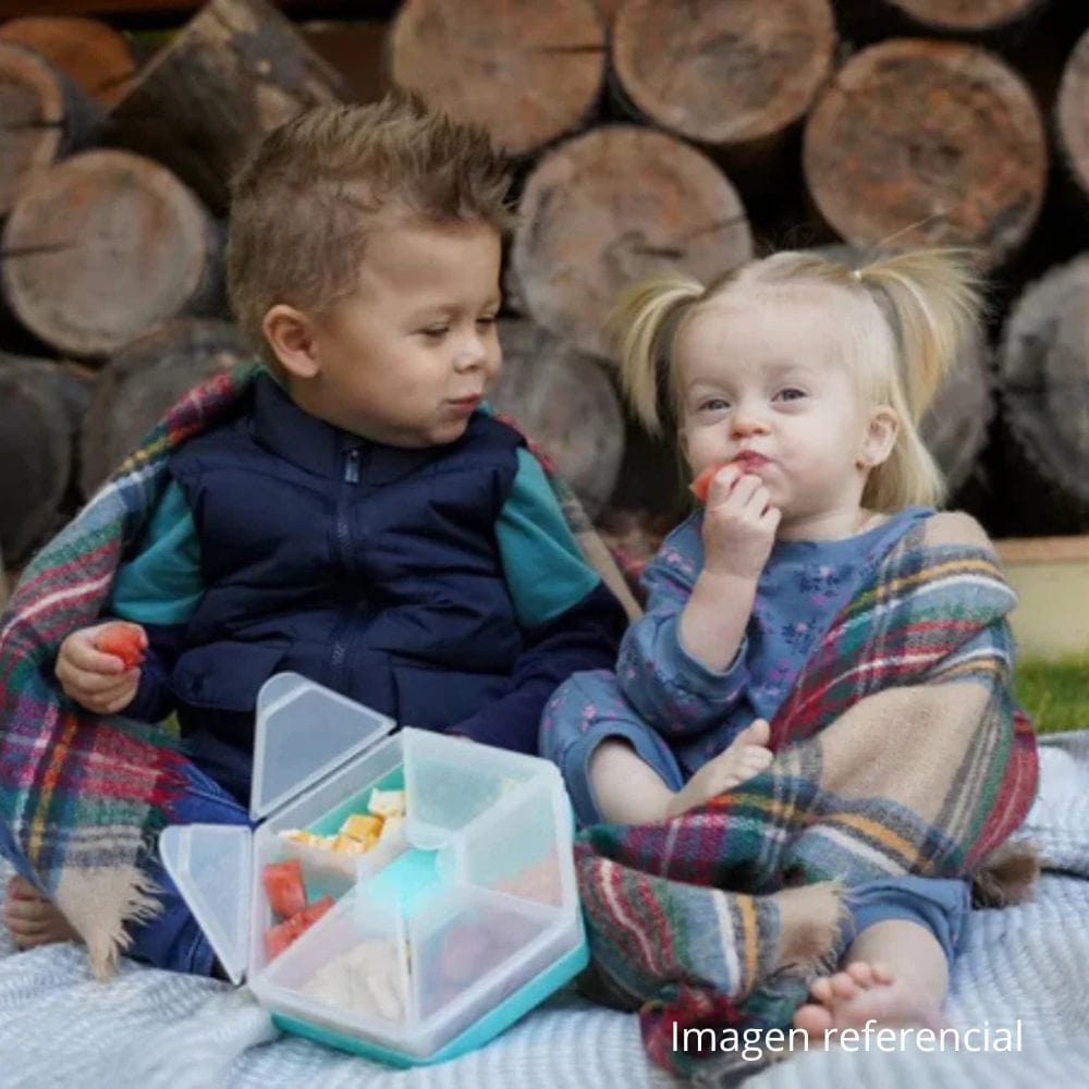 Melii Alimentación Caja Contendora Snackle Hexagonal Azul - Melii 23710