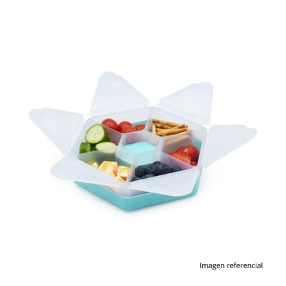 Melii Alimentación Caja Contendora Snackle Hexagonal Azul - Melii 23710