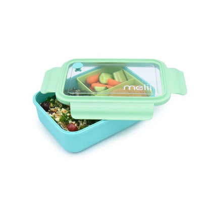 Melii Alimentación Lonchera bento con compartimientos 1250 ml Azul - Melii 21950