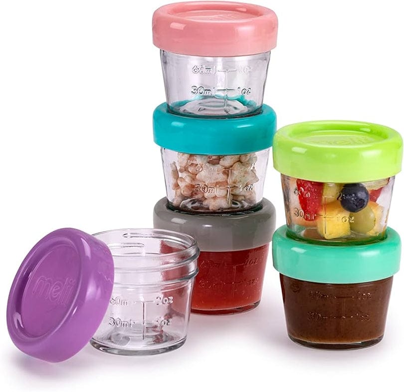 Melii Alimentación Pack 6 contenedores de vidrio 118ml - Melii 16600