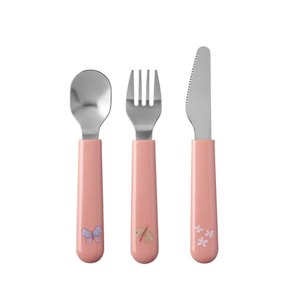 Mepal Alimentación Cubiertos rosados flores y mariposas 108033065243