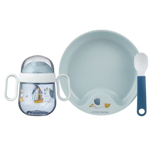 Mepal Alimentación Set de vajilla para bebé Azul con barcos 108040065244