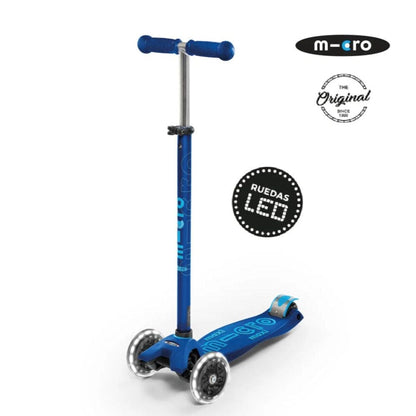 Micro Scooter Maxi micro Deluxe led azul Marino MMD083