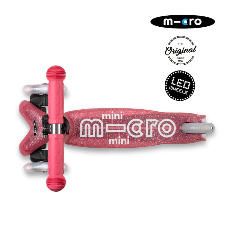 Micro Scooter Mini Micro Deluxe Led glitter rosado MMD208