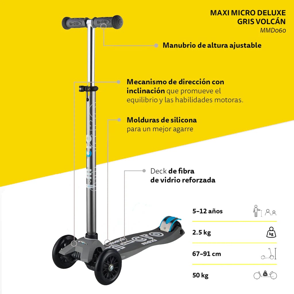 Micro Scooter Scooter maxi deluxe gris - Micro MMD060