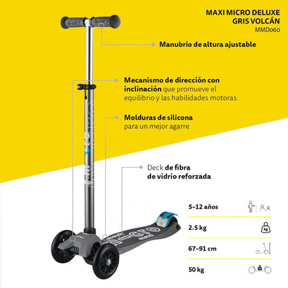 Micro Scooter Scooter maxi deluxe gris - Micro MMD060