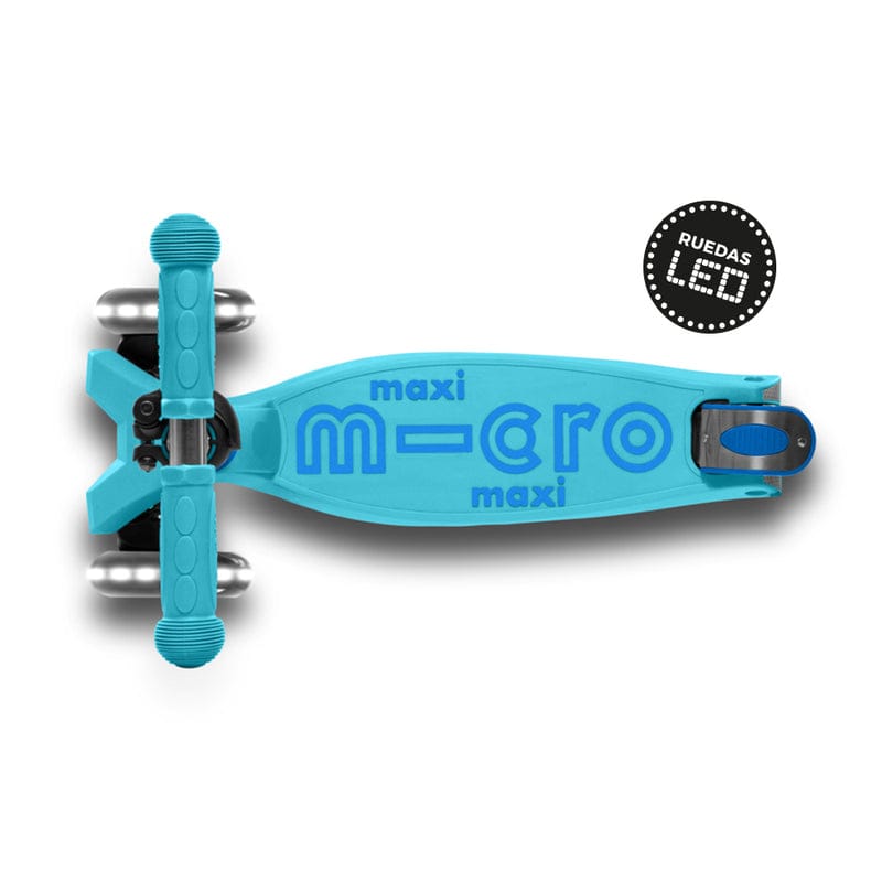 Micro Scooter Scooter Maxi Deluxe Led Plegable Aqua - Micro MMD092