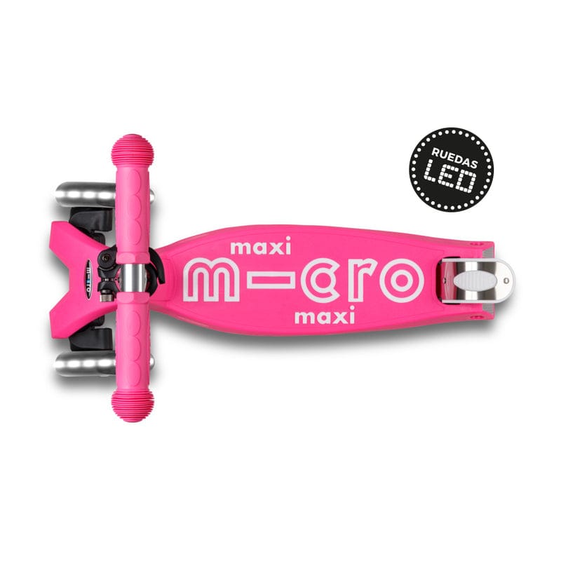 Micro Scooter Scooter Maxi Deluxe Led Plegable Rosado - Micro MMD096