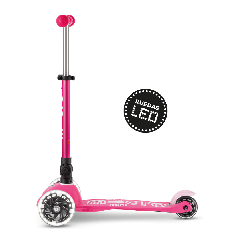 Micro Scooter Scooter Mini Deluxe Led Plegable Rosado - Micro MMD197