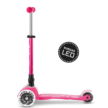 Micro Scooter Scooter Mini Deluxe Led Plegable Rosado - Micro MMD197