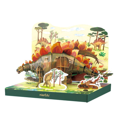 MierEdu Puzzles y encajes Puzzle eco 3D Estegosaurio ME4243
